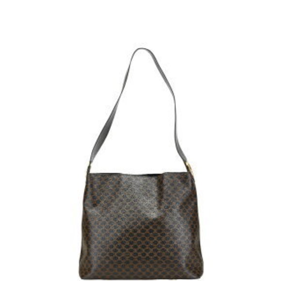 Celine Macadam Shoulder Bag Black Leather - Picture 1 of 8